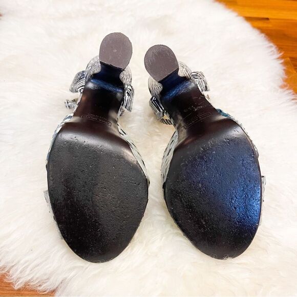 🍋 Marc Jacobs • Women’s Elap Sandals Python Printed w/Ankle Strap Size 36.5 - Picture 10 of 11